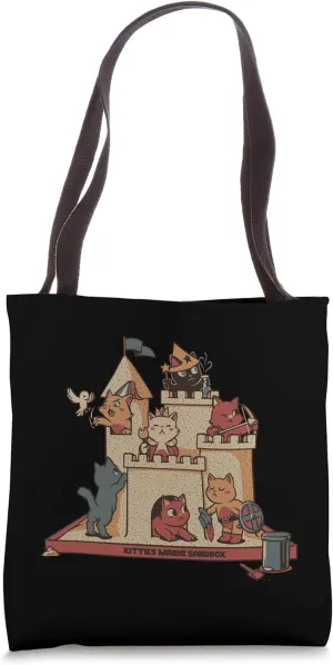 Cats In A Sandbox Summer Cat Litter Box Sand Castle Tote Bag
