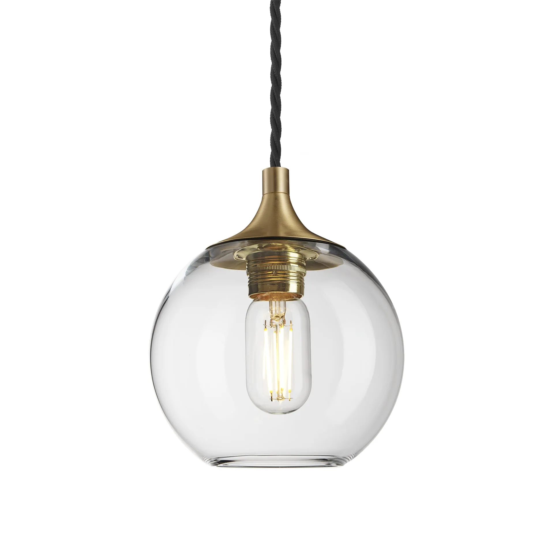 Chelsea Glass Globe Pendant - 7 Inch