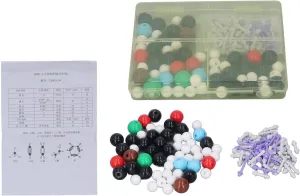 Chemistry Molecular Model Kit Colorful PP Balls 3D Molecular Structure Model for School Laboratory Education Organic Chemistry Learning Tool with Storage Box