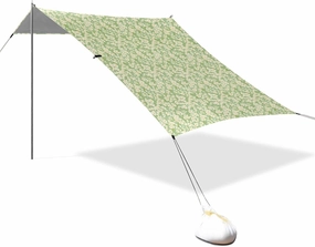 Cherry Blossoms Foldable Beach Tent UPF50  Waterproof Portable Sunshade with Sand Shovel for Backyard, Grassland, Park