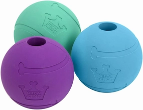 Chew King Fetch Balls Extremely Durable Natural Rubber Toy 3 inch Balls (CM-0263-CS01) , 3 Count ( Pack of 1)