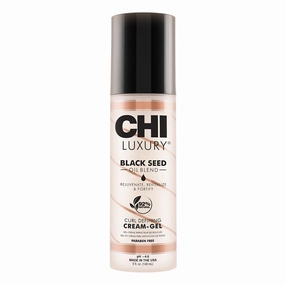 CHI Luxury Black Seed Oil Curl Defining Cream Gel, Defines Curl, Controls Frizz & Strengthens Hair For Shine, Sulfate, Paraben & Gluten-Free, 5 Oz