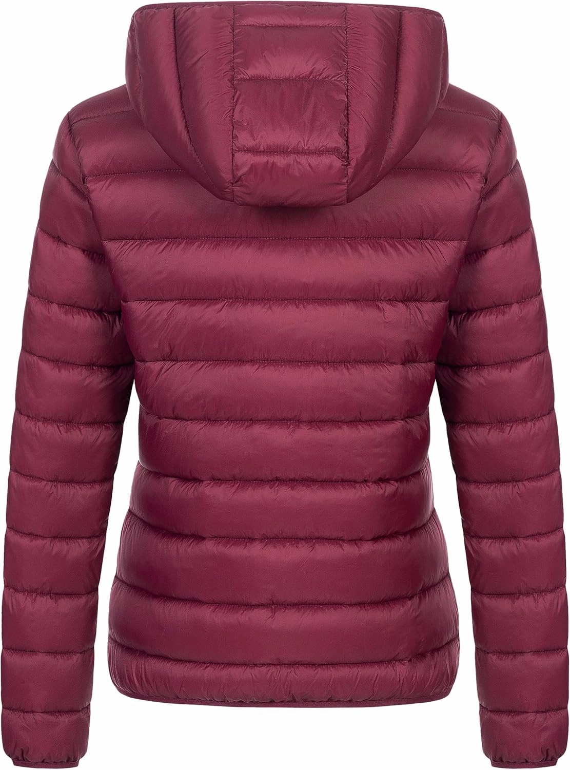 Chrisuno Women's Lightweight Short Puffer Jacket Packable Quilt Warm Winter Coat with Removable Hood