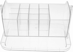 Clear Makeup Organizer Rack Versatile Desktop Cosmetic Storage for Lipstick Perfume Makeup Brushes Compact Design for Organization
