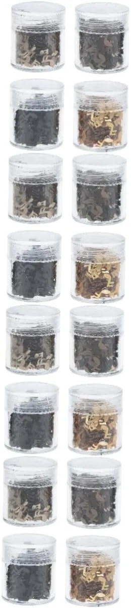 CLISPEED 4sets Note Shape Nail Sequins for DIY Nail Art Metallic Glittering Manicure Decor and Romantic Looks 4boxes*4