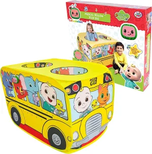 Cocomelon Musical Yellow School Bus Pop Up Tent, Pretend Toy Playhouse, Indoor and Outdoor Fun, Ages 2 