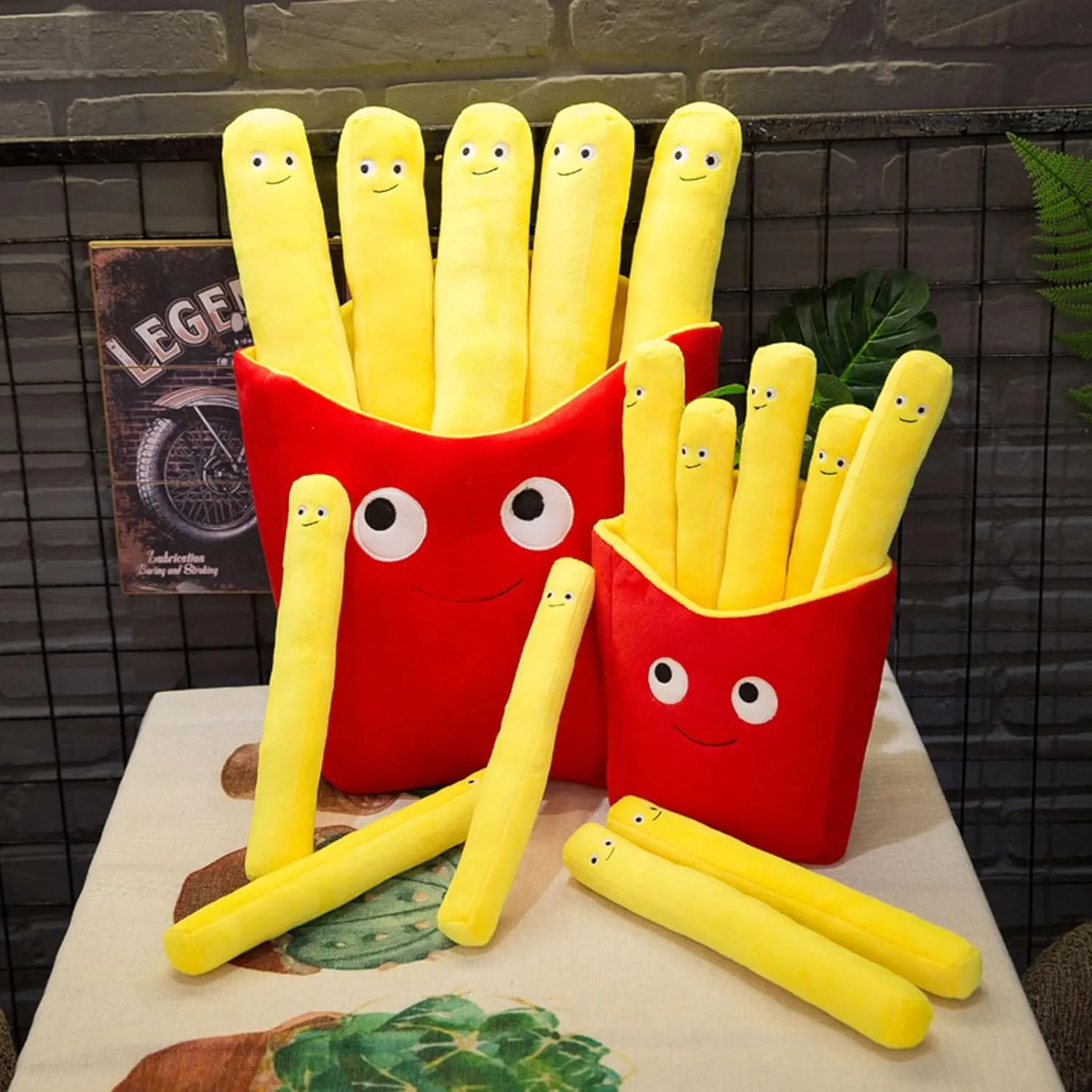 Comfy Food Pillows Toy Plush, Soft, Cuddly, and Irresistible Pefect Toys Gift for Kids and Friends (French Fries, inch, 15.8)