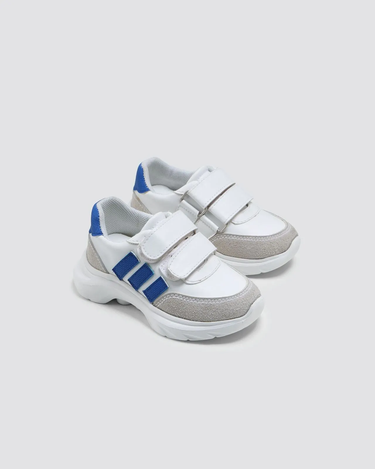 Comfy Grey & Blue Sneakers – Boys