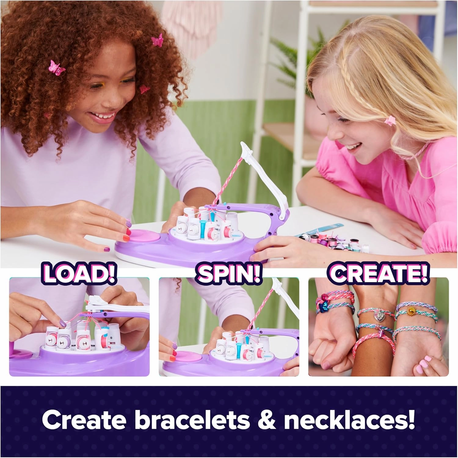 Cool Maker, KumiKreator Bead & Braider Friendship Necklace & Bracelet Making Kit (Packaging May Vary), Arts and Crafts Kids Toys for Ages 8 and up
