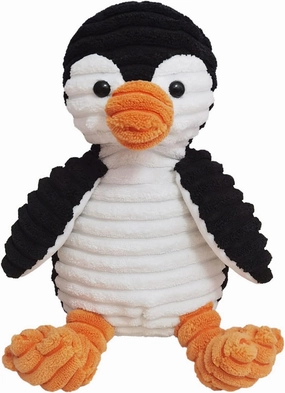 Corduroy Penguin Plush Stuffed Animal, Cute Furry Black Penguin Toy, Soft Cuddly Plushie Hugger Toy for Boys Girls, Gifts for Kids or Girlfriend, 9 Inches