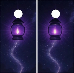 Corn Hole Decals Vinyl Wraps Weather Resistant Stickers for Party Decorative Games Stickers Dimensions: 24inx48in Set of 2 Easy Bubble-Free Application Waterproof Soul Lantern