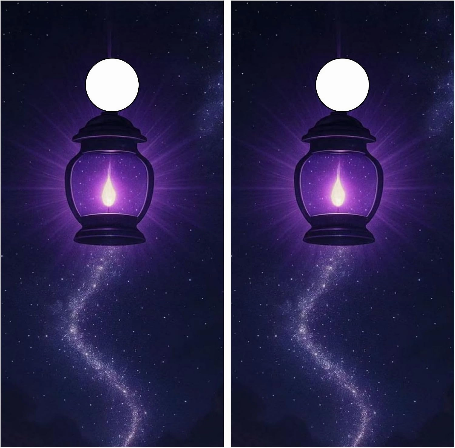 Corn Hole Decals Vinyl Wraps Weather Resistant Stickers for Party Decorative Games Stickers Dimensions: 24inx48in Set of 2 Easy Bubble-Free Application Waterproof Soul Lantern