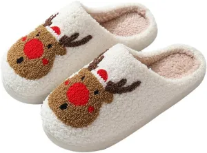 Cozy Furry Slippers for Women & Men, Bear Paw, Cat, Halloween, Christmas Designs, Warm Indoor Non-Slip Winter House Shoes