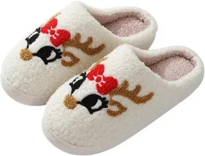 Cozy Furry Slippers for Women & Men, Bear Paw, Cat, Halloween, Christmas Designs, Warm Indoor Non-Slip Winter House Shoes