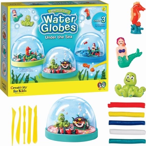 Creativity for Kids Make Your Own Under the Sea Water Globes - Make 3 DIY Snow Globes, Arts and Crafts for Boys and Girls, Kids Activities and Birthday Gifts for Ages 6-8 