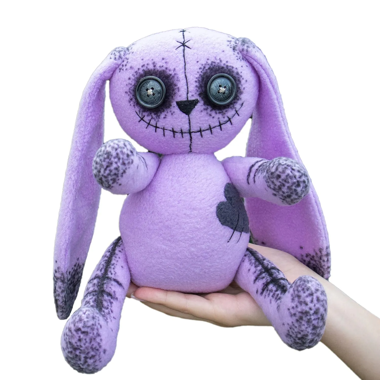 Creepy Bunny Plush Handmade Soft Toy Scary Stuffed Animal 11"