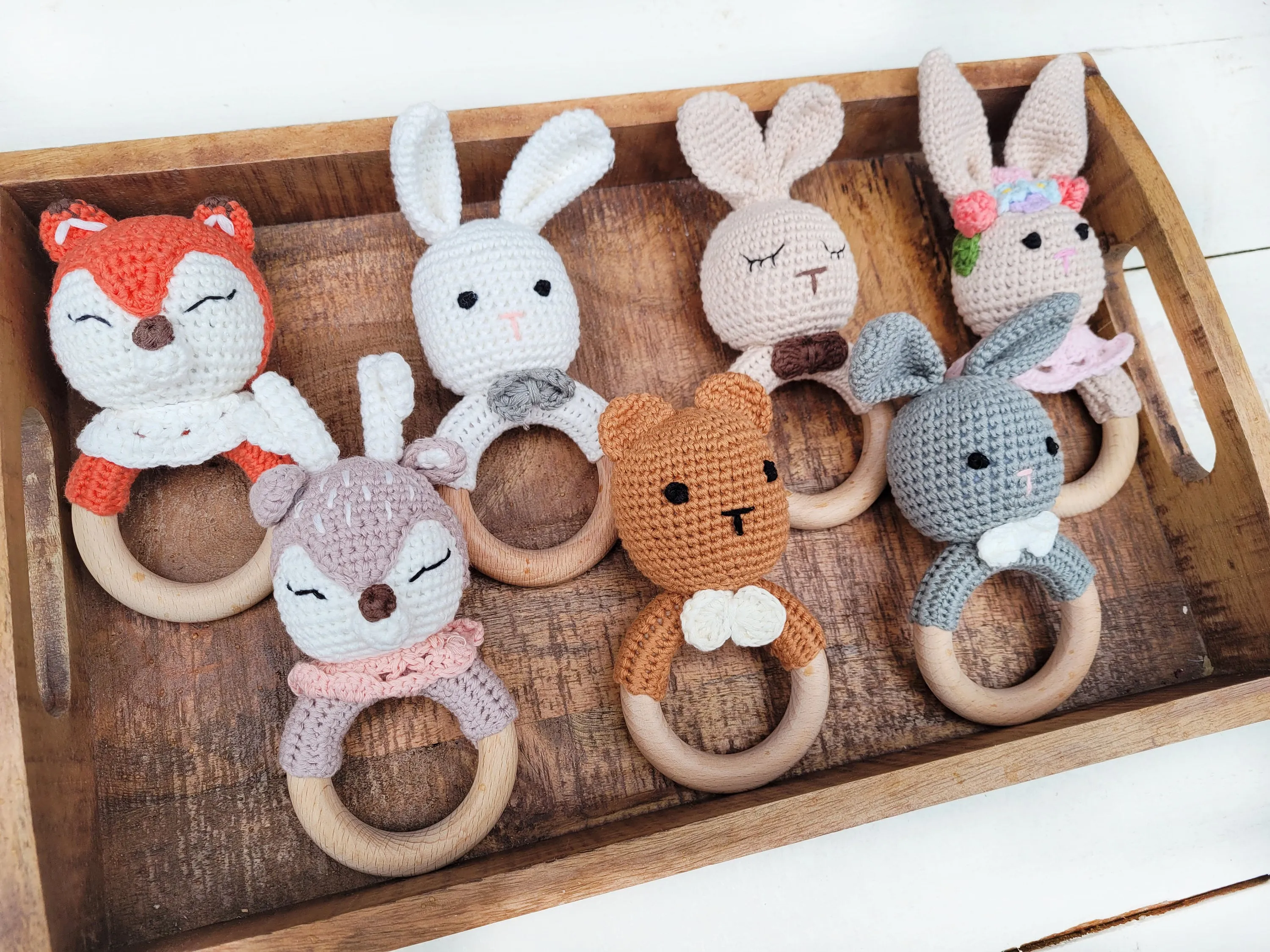Crochet Animal Rattle Teether