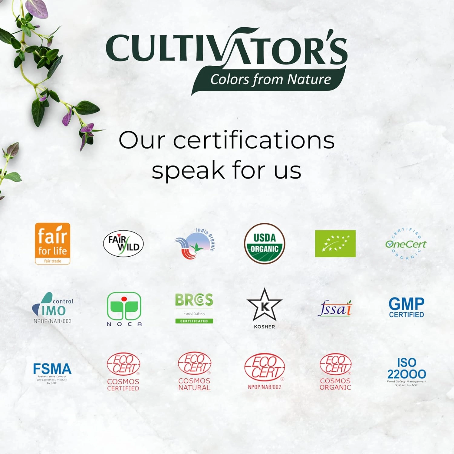 Cultivator's Organic Hair Dye - Ammonia-Free Natural Powder for Women and Men (Dark Brown) - 100g