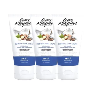 Curl Defining Cream - Curl Cream for Curly Hair Anti Frizz, Moisturizing Frizz-Free Shine with Coconut, Shea Butter & Castor Seed Oil - Smoothing for Wavy Hair - 6 Fl Oz (3 Pack)