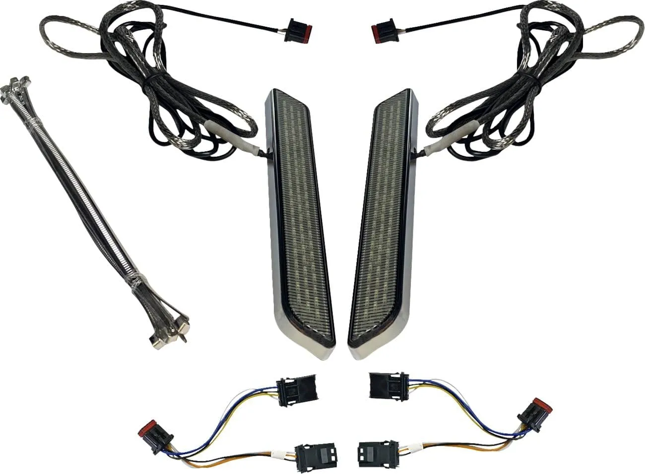Custom Dynamics CD-FORK-BCM-SC LED Front Fork Lightz - Smoke Lens/Chrome Finish