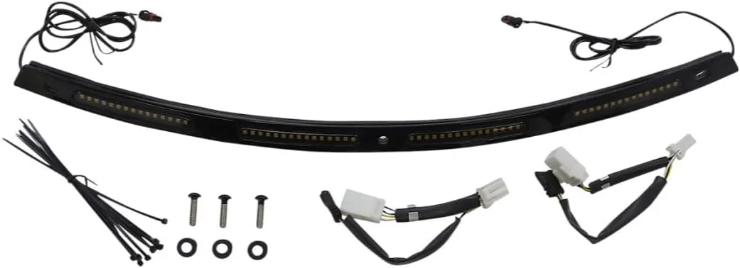 Custom Dynamics CD-WT2-01-B Windshield Trim with LED Turn Signals