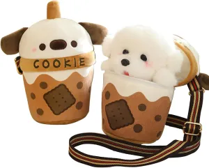 Cute Dog Stuffed Animals，Premium Plush Puppy Stuffed Animal with Backpack 10 Inch Stuffed Dog and Bag Gift for Kids(Color:Dog)