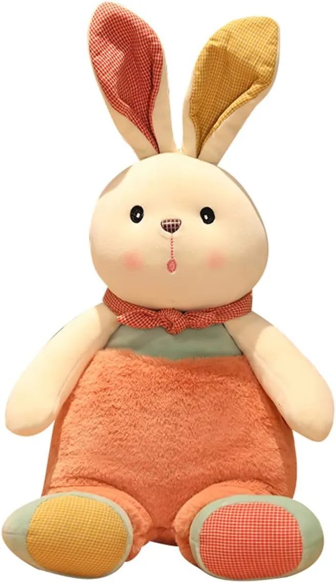 Cute Giant Bunny Hugging Body Pillow Soft Kawaii Stuffed Animal Comfortable Fluffy Plush Rabbit Toy Cartoon Plushies Surprise Gift for Adult Kid Girls