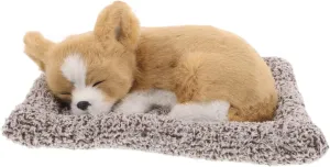 Cute Sleeping Dog Plush Car Dashboard Decor Realistic Dog Figurine for Car Interior Durable and Easy Maintenance Stuffed Animal Bobblehead Adorable Pet Accessory for Dashboard