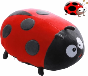 Cute 15.7 Inch Ladybug Stuffed Animals,Ladybird Plush Toys Pillow Anime Lady Beetle Plushie Hugging Pillow Ladybug Doll Gift for Kids and Lovers in Birthday, Christmas, Valentine's Day...