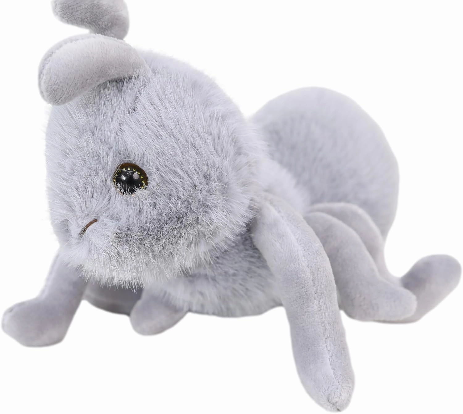Cute 9 Inch Stuffed Fuzzy Ant Animal Plush Toys Fluffy Ant Plushie Doll Gift for Kids and Lovers in Birthday, Thanksgiving Day, Christmas, Valentine's Day...- Grey