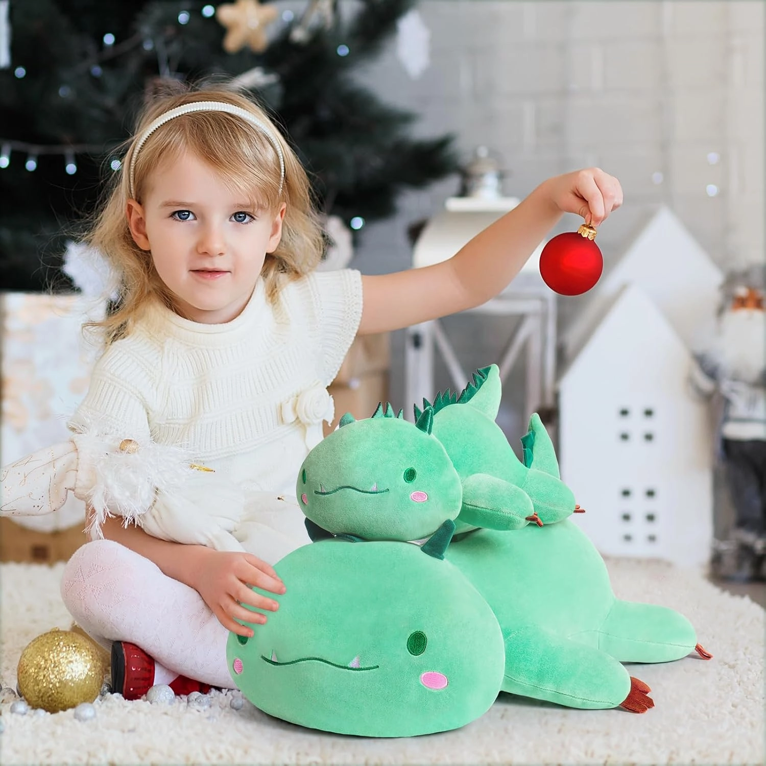 Cute Dinosaur Plush Toy Soft Stuffed Animal Dinosaur Plush Pillow Kawaii Plush Hugging Toy for Kids and Girls(Dinosaur,50cm/19.6in)
