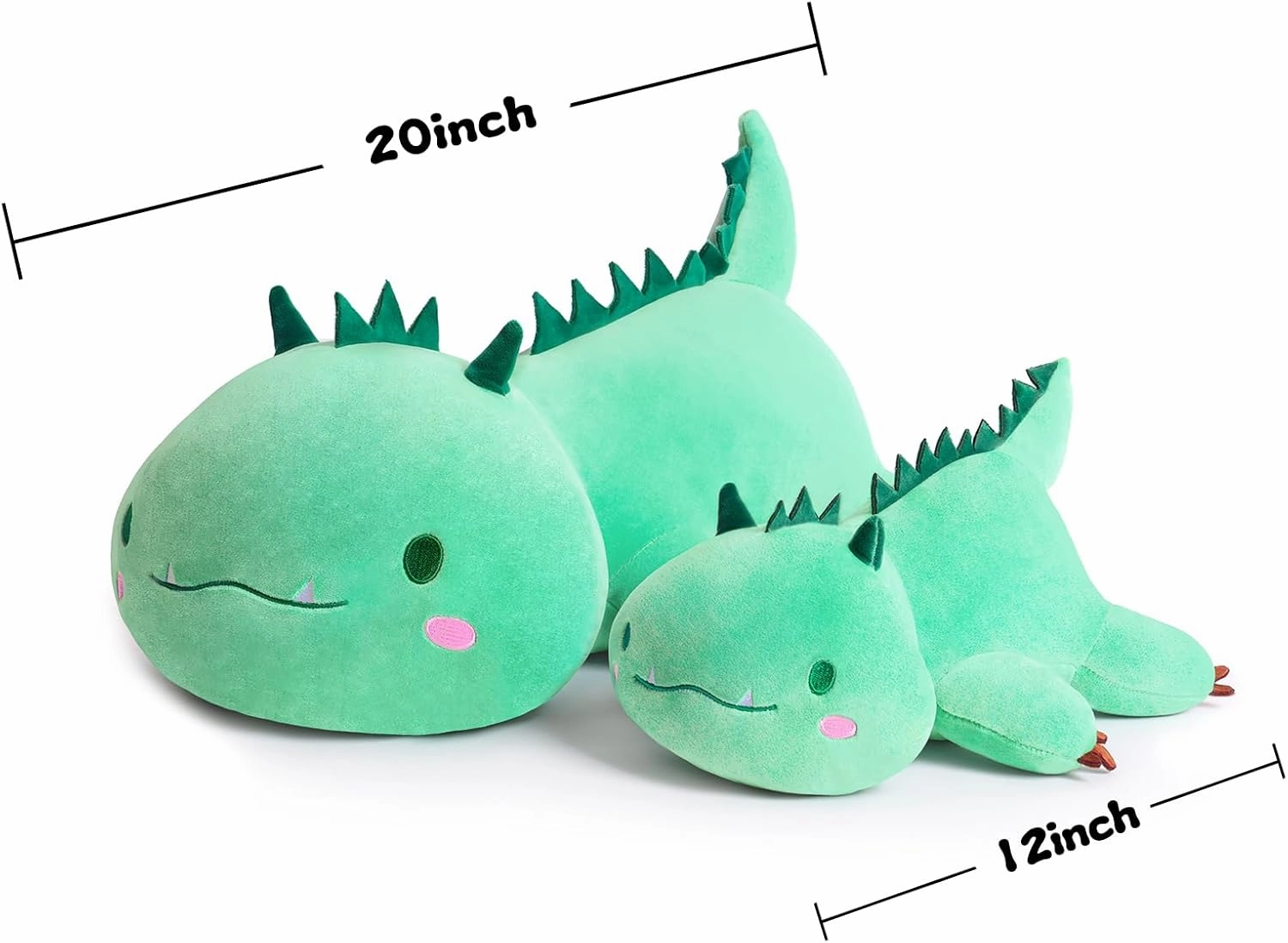 Cute Dinosaur Plush Toy Soft Stuffed Animal Dinosaur Plush Pillow Kawaii Plush Hugging Toy for Kids and Girls(Dinosaur,50cm/19.6in)
