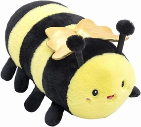 Cute Round Bumble Bee Stuffed Animals,Honey Bee Plush Toys Pillow, Anime Bee Plushie Hugging Pillow Bee Doll Gift for Kids and Lovers in Birthday, Christmas, Valentine's Day (18 Inch)