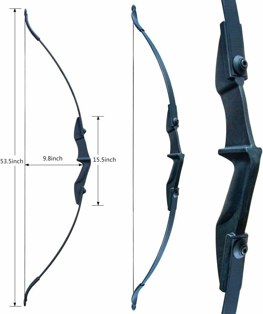 D&Q Archery Bow and Arrow Set for Adults Beginner Teenagers Youth, Takedown Recurve Bow 20lbs 30lbs 40lbs Left and Right Handed Bow, Recurve Bow Set for Outdoor Target Practice