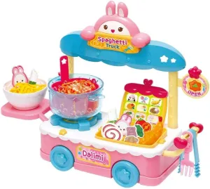 Dalimi Interactive Ice Cream Shop Playset for Kids Ages 3 , Modeling Clay for Shaping & Decorating Ice Cream, Pretend Play Food Set for Toddlers (Noodle Truck)