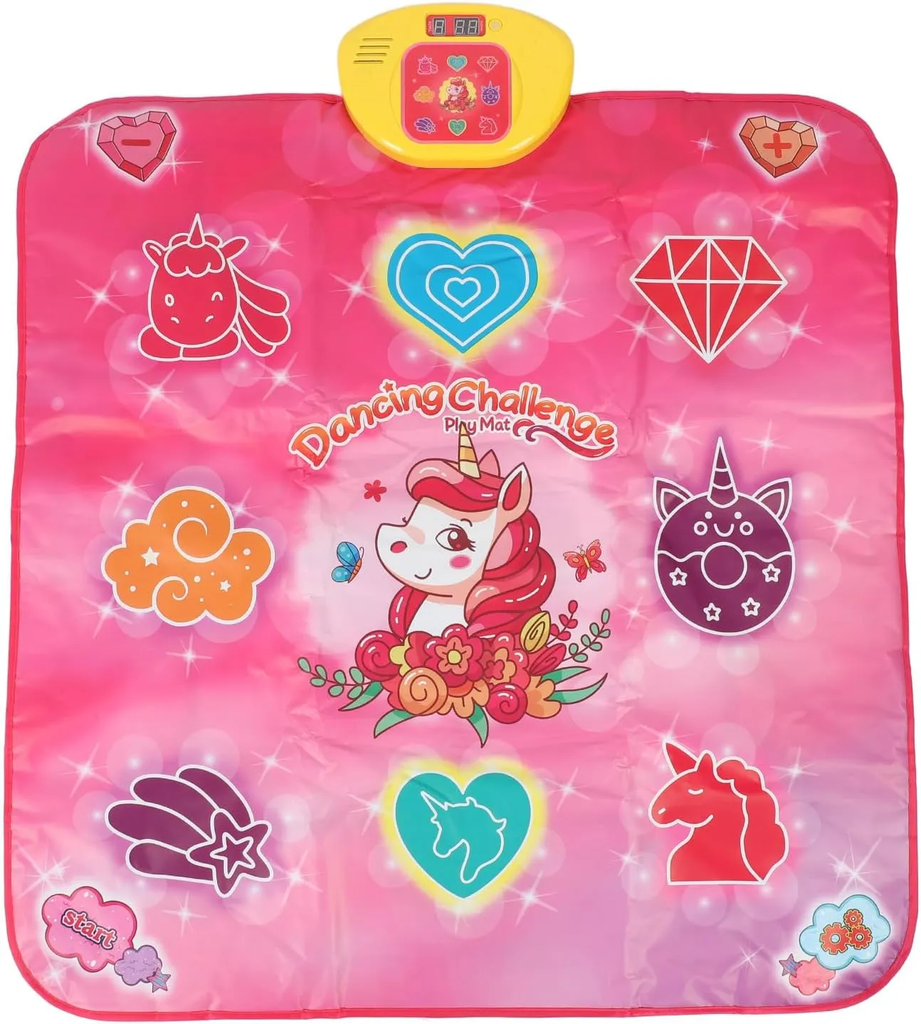 Dance Mat Electronic Dance Mat Toys Multifunctional Physical Exercise Music Sensitive Touch Dance Pad for Kids Home School Entertainment PE PP ABS Material