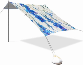 Deep Purple Wildflower Beach Cabana UPF50 Easy Setup Large Sun Shade with Carrying Bag for Camping, Fishing, Backyard Fun
