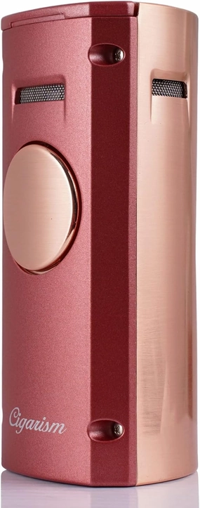 Desktop 4-Torch Flame Robot Style Cigar Lighter (Coral Red)