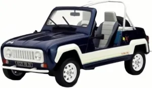 Die Cast Vehicle 1/18 for Renault Resin 4L JP4 4WD Blue Simulation 4WD Off-Road Vehicle Model Diecast Collectible Toy Car Mini Cars Replica