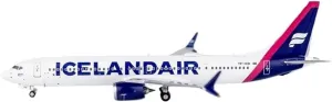 Diecast Plane Model 1:400 Scale for B737 MAX 9 TF-ICD Aircraft Simulation Alloy Finished Souvenir Collection Toy