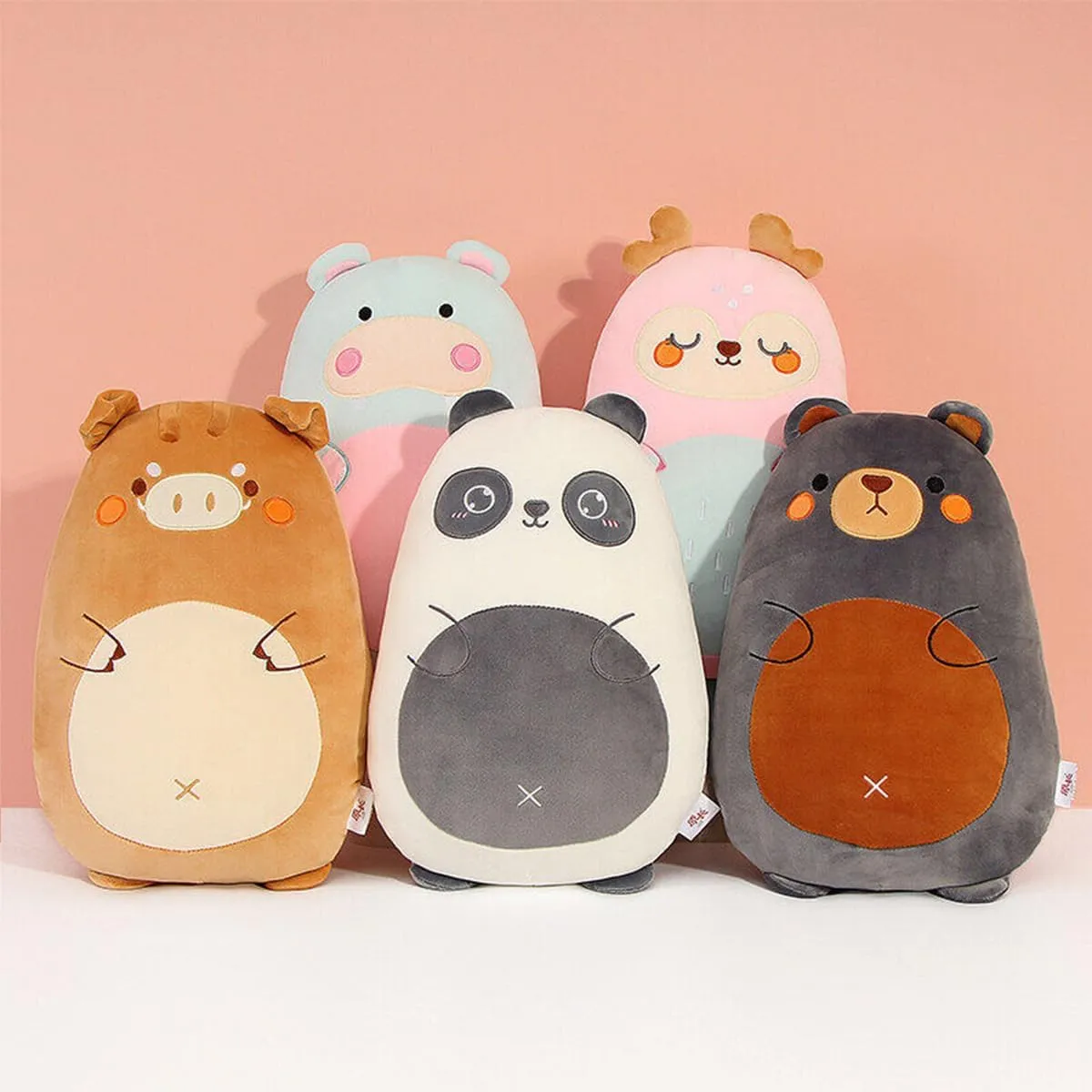 Dinosaur Plush Hugging Pillow Cute Stuffed Animal Plush Toy Soft Cartoon Plushie Sleeping Pillow for Kids (Panda, 60cm/23.62in)