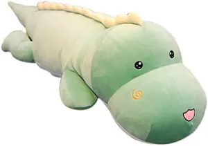 Dinosaur Plush Toy Pillow Cute Dinosaurs Stuffed Animals Toys Big Dinosaur Plushies Stuffed Toy Pillows Soft Back Cushion for Kids Gift(19.7in /50cm Light Green)