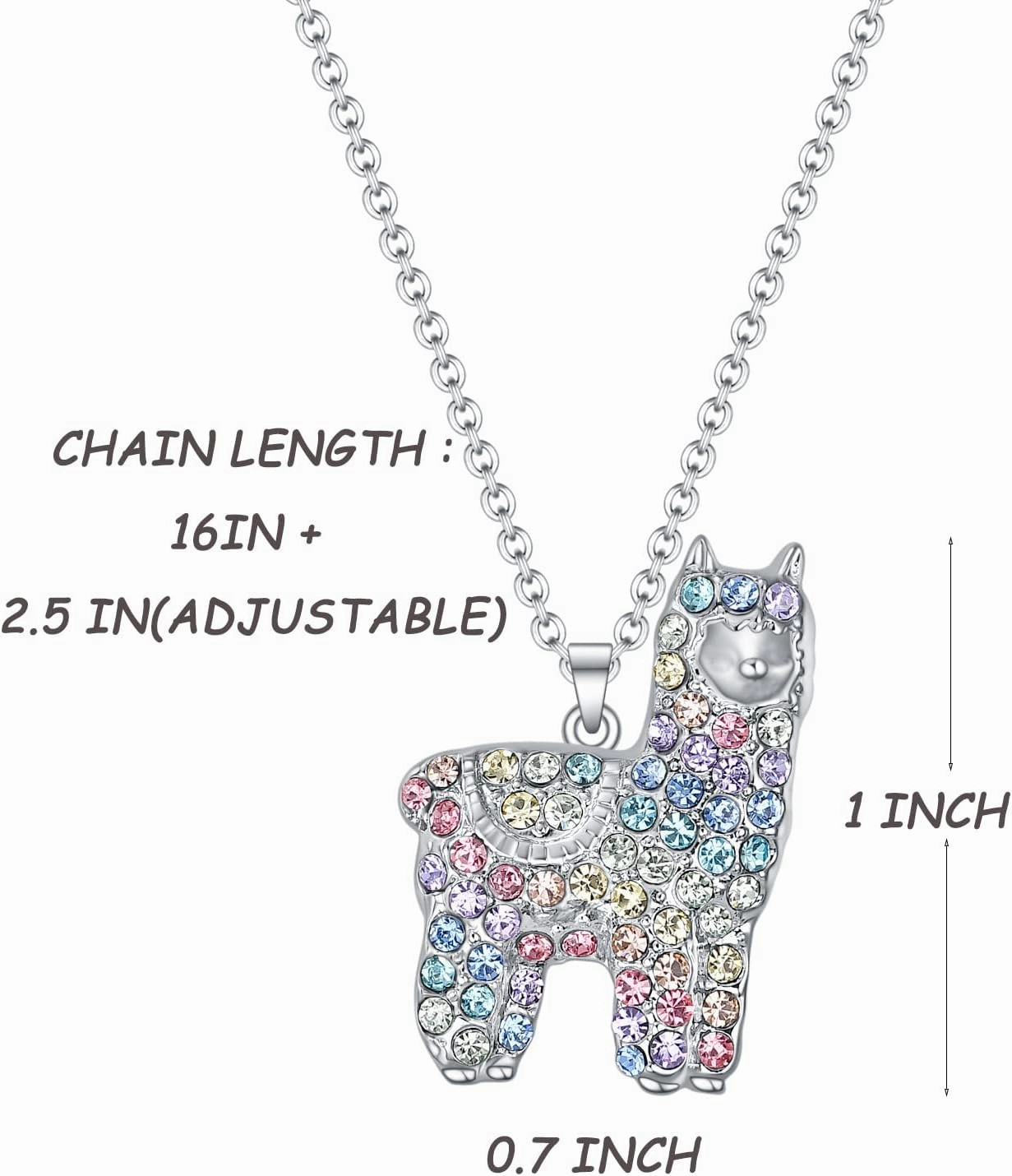 Dinosaur/Horse/Unicorn/Llama/Fox/Hummingbird/Mermaid/Flamingo/Wolf Necklace Gifts for Girls Women,Girls Animal Necklace Jewelry Birthday Valentine's Day Christmas Back to School Gifts for Daughter