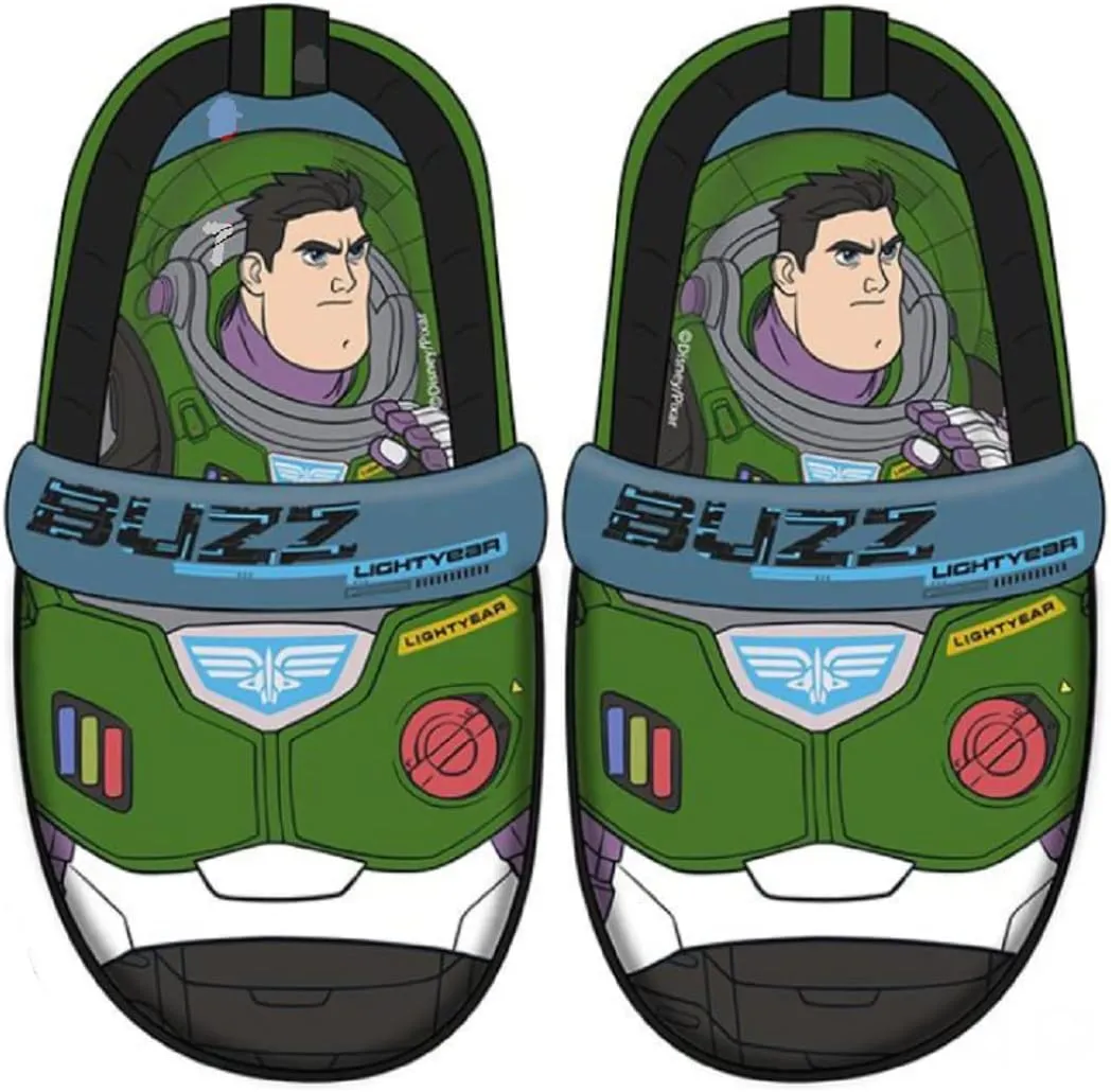 Disney Boys’ Toy Story Slippers – Buzz and Woody Fuzzy Slippers (Toddler/Kid)