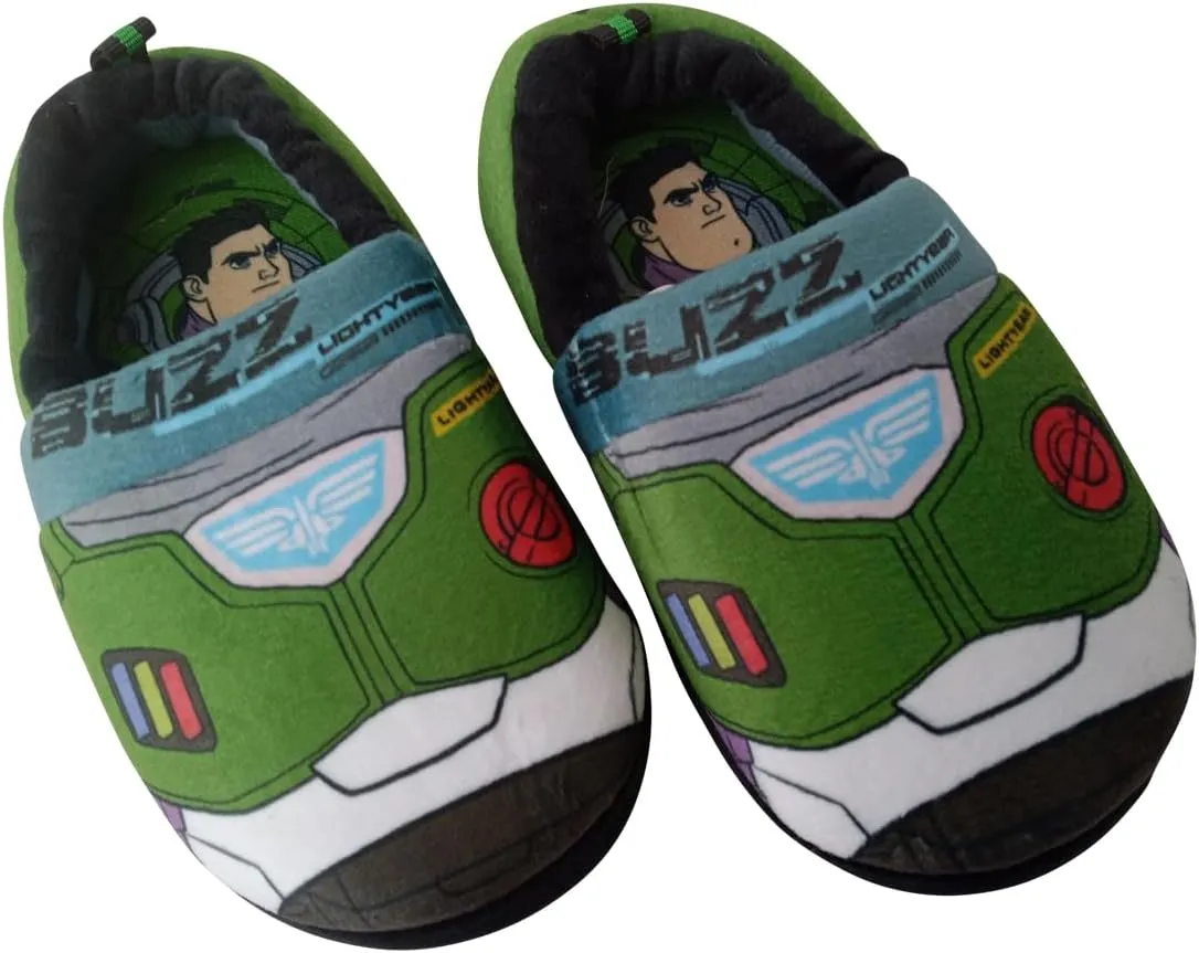 Disney Boys’ Toy Story Slippers – Buzz and Woody Fuzzy Slippers (Toddler/Kid)