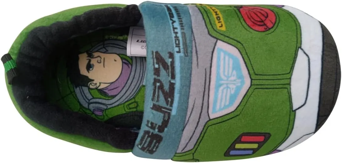 Disney Boys’ Toy Story Slippers – Buzz and Woody Fuzzy Slippers (Toddler/Kid)