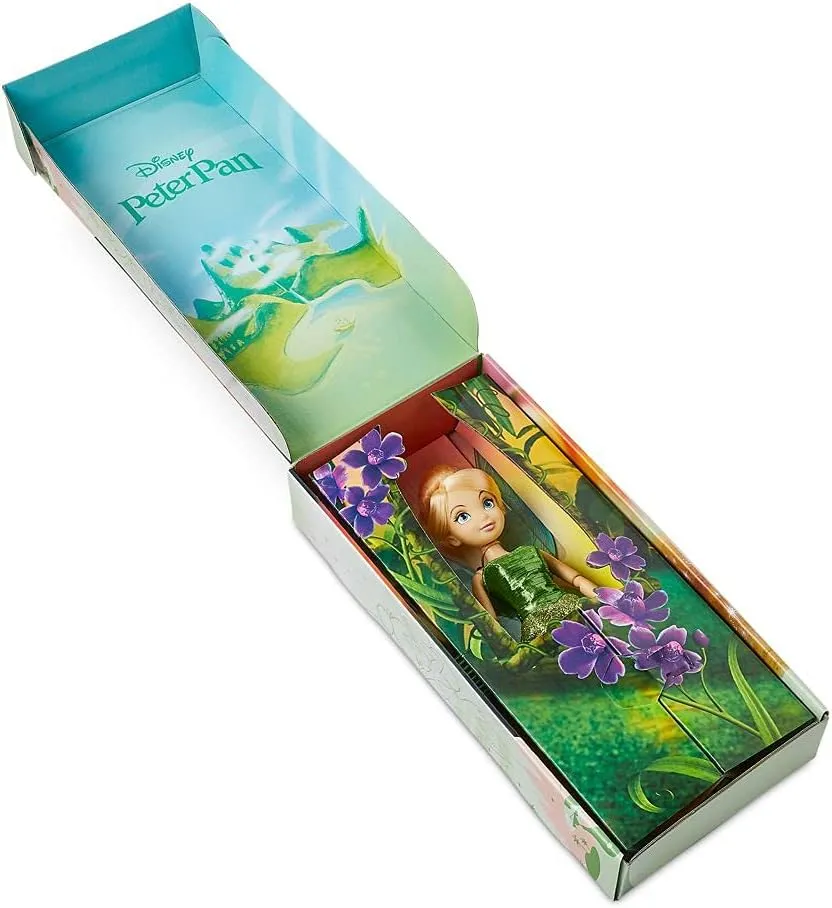 Disney Store Official Disney Princess Classic Doll (Tinker Bell from Peter Pan), 11 Inches, Includes Brush with Molded Details, Fully Posable Toy in Classic Outfit - Disney Princess Toys for Girls