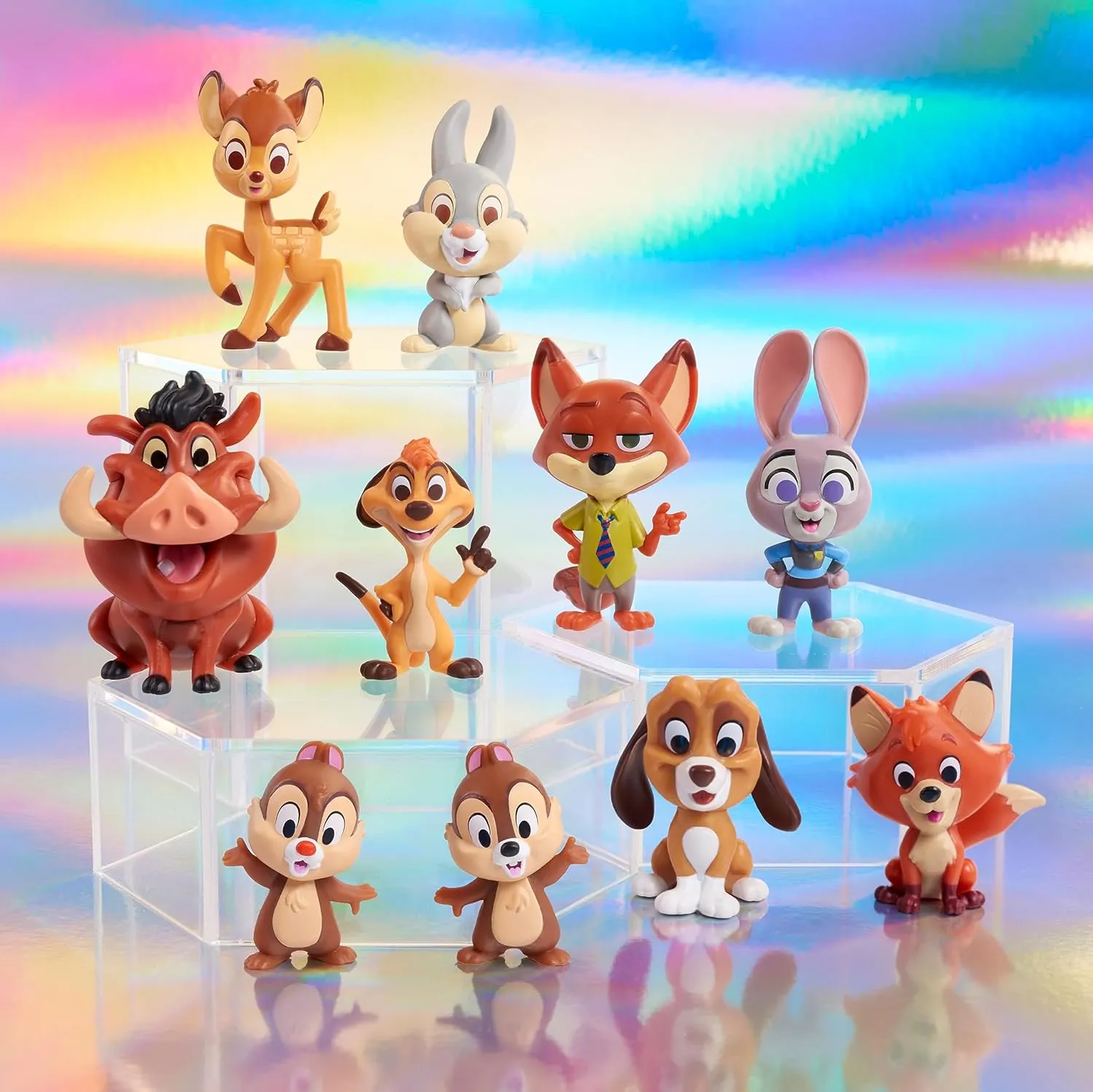 Disney100 Years of Furry Friendships, Limited Edition 10-piece Figure Set, Kids Toys for Ages 3 Up by Just Play