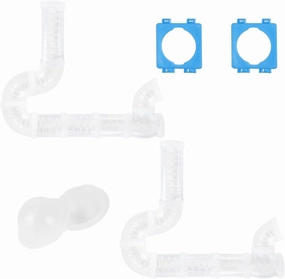 DIY Hamster Tunnel Adventure External Pipe, Transparent Connection Track Rat Toy Hamster Cage Accessories for Small Animals Sports Expand Space (White)