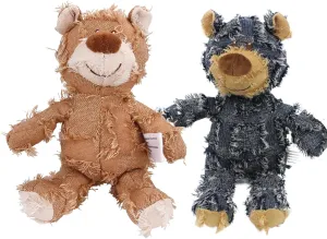 Dog Companion for Heavy Chewers- Indestructible Robust Bear Dog Toy, Resistant Squeaky Dog Toys for Heavy Chewers, Unbreakable Stuffed Plush Dog Toys for Aggressive Chewers (C-Navy Oak)